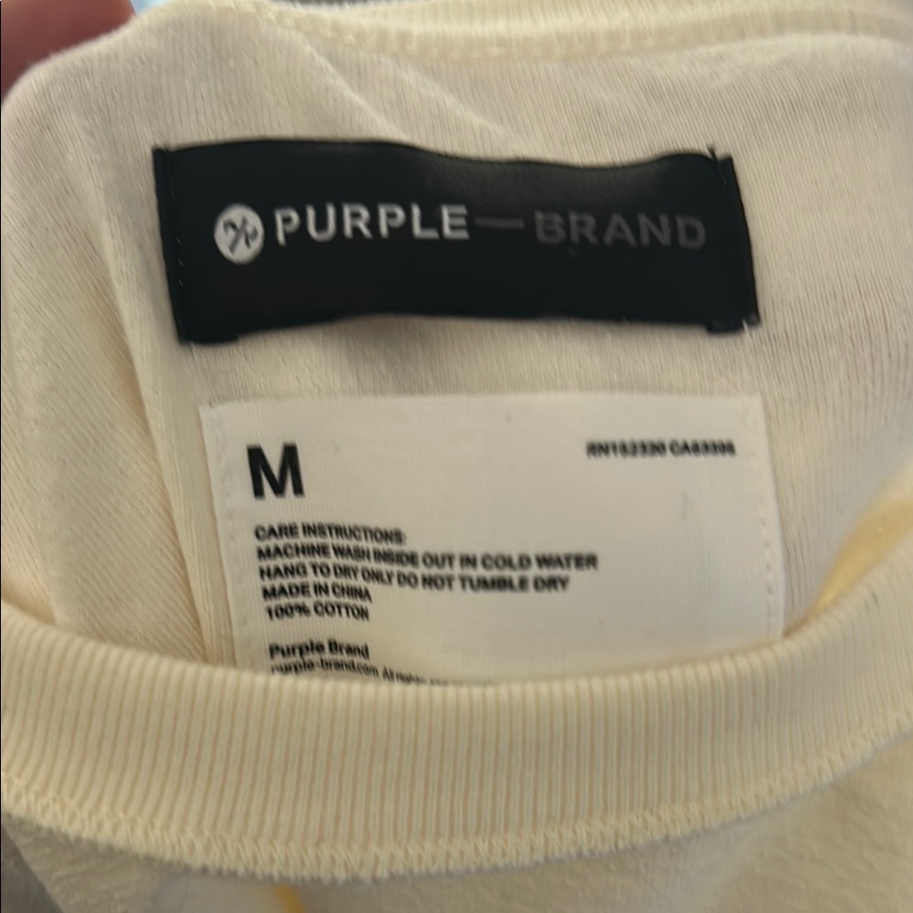 Purple Brand Cream Cotton Shirt
